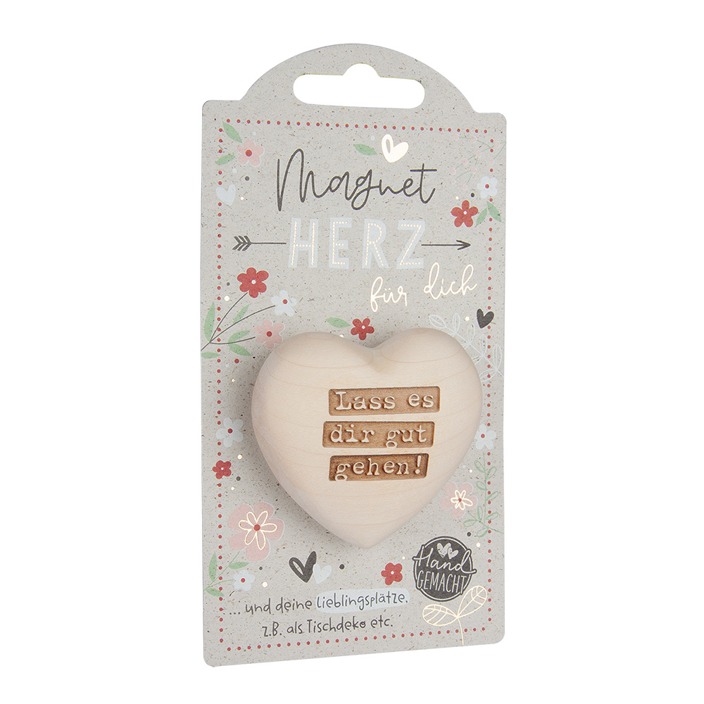 LovelyHearts - mit Magnet: "Lass es dir gut..."