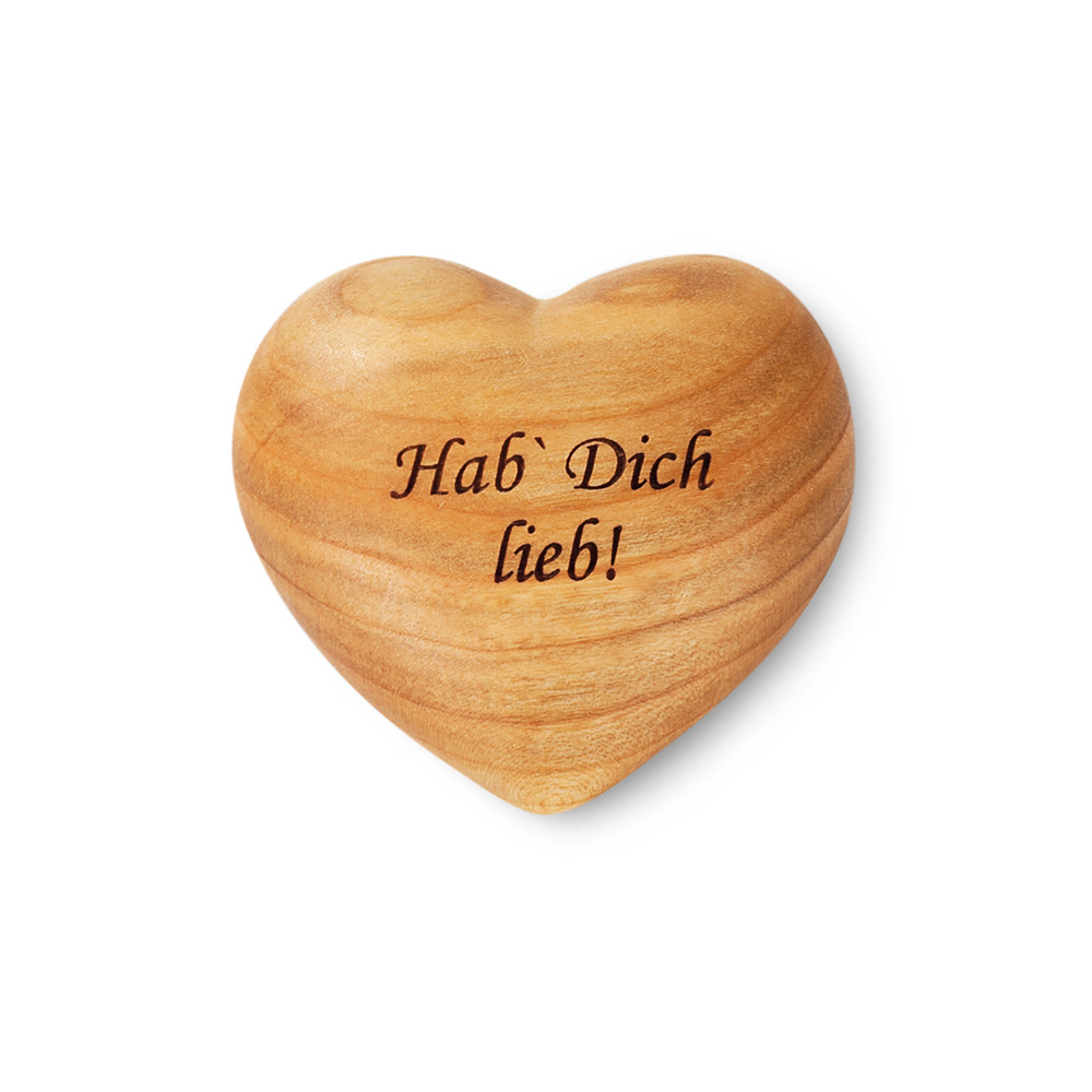 Herz symmetrisch Gr. 1: "Hab' Dich lieb!"