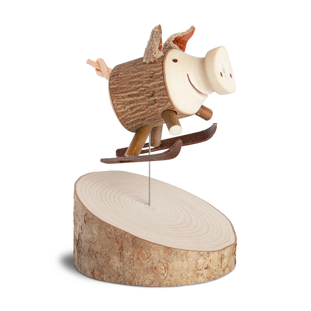 Glücksschweinchen Skispringer: "Viel Glück und..."