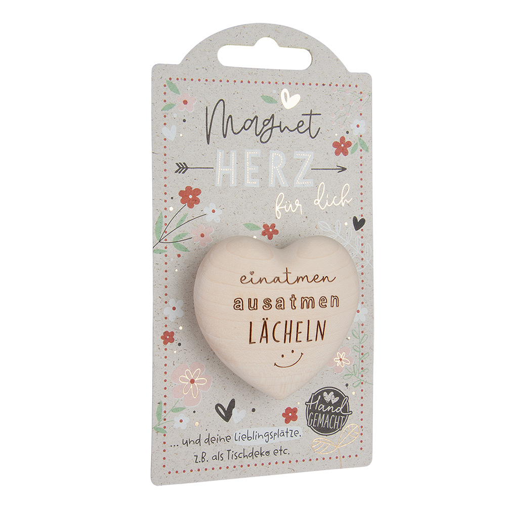 LovelyHearts - mit Magnet: "einatmen ausatmen..."