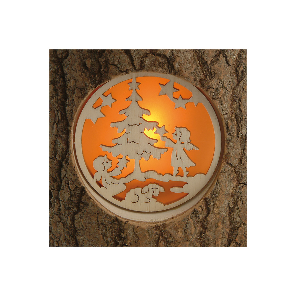 Stimmungsleuchter Gr. 2 mit 3 Weihnachtsmotiven