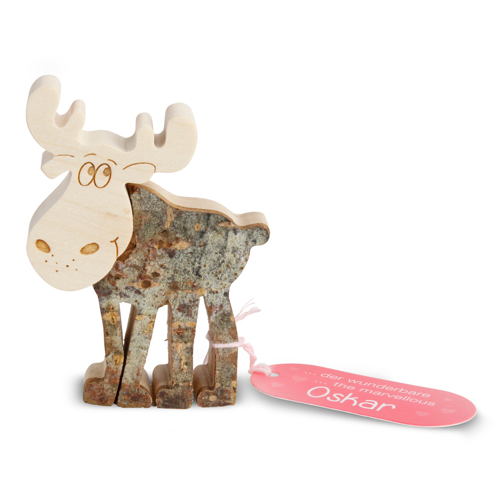 Rindentier: Oskar der Elch
