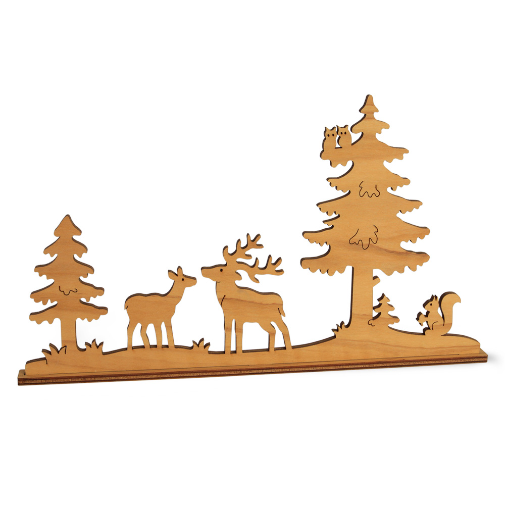 Furnier-Szenerie: Waldleben