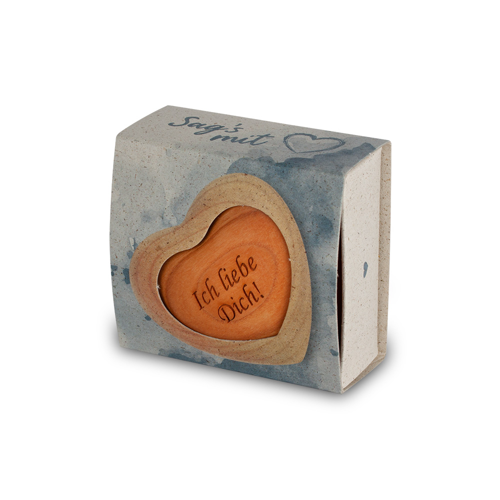 Herz symmetrisch Gr. 1: "Ich liebe Dich!"