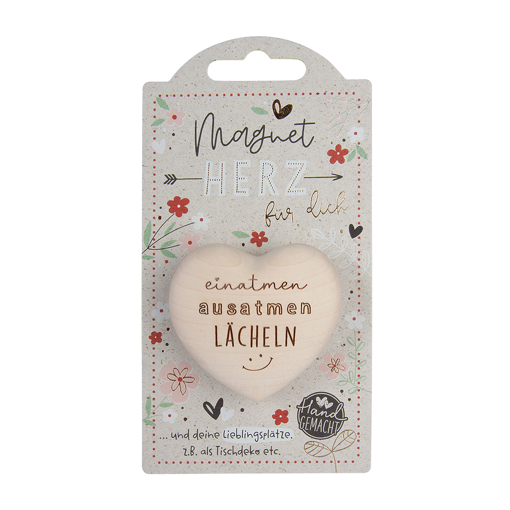 LovelyHearts - mit Magnet: "einatmen ausatmen..."