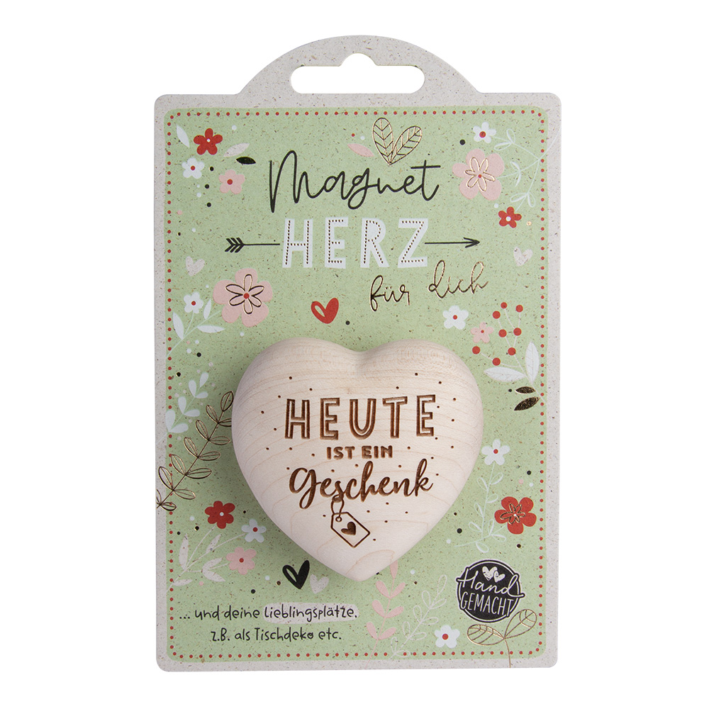 LovelyHearts - mit Magnet: "Heute ist ein..."