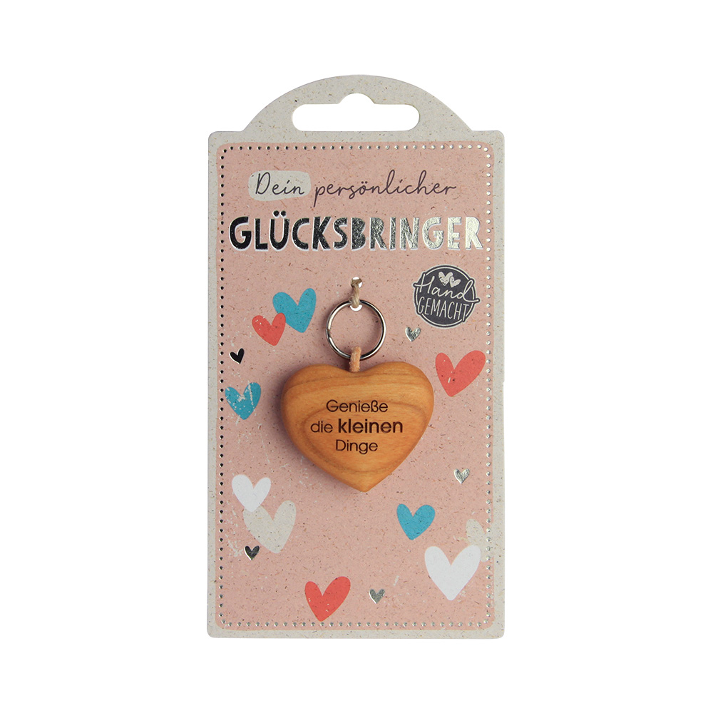 LuckyKeys: Herz flach "Genieße die kleinen Dinge"