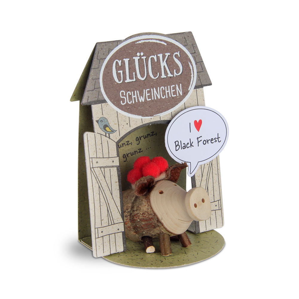 Glücksschweinchen mit Bollenhut: "...Black Forest"