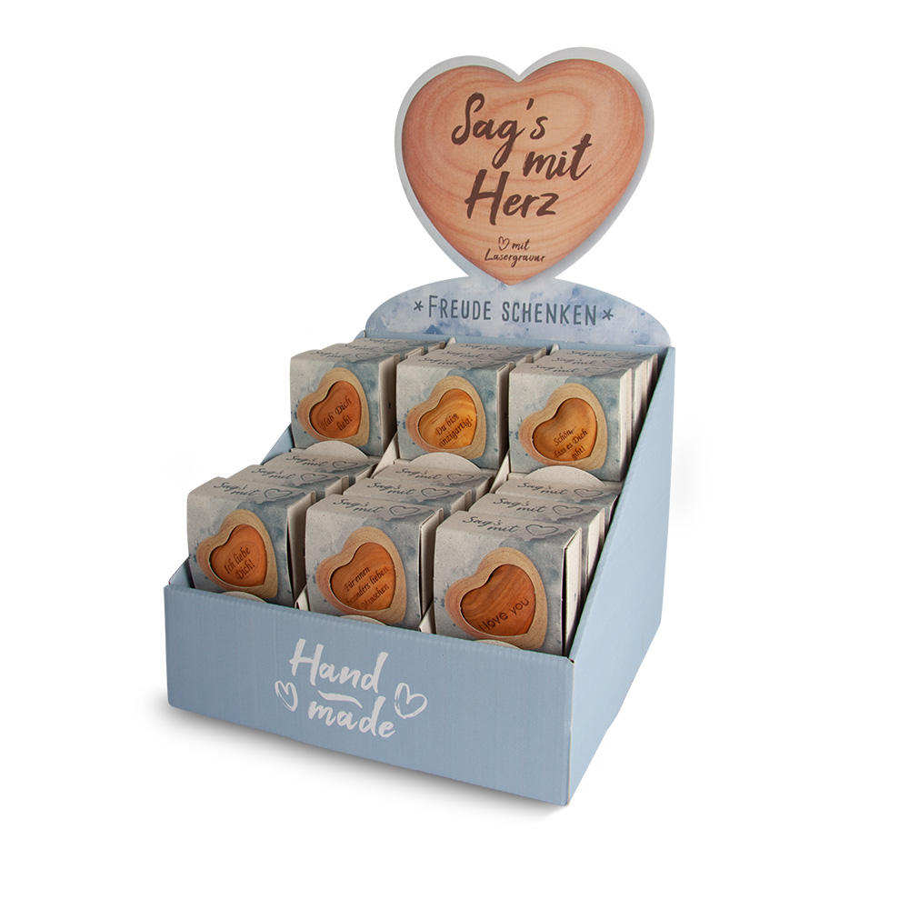 Herz symmetrisch Gr. 1: "Ich liebe Dich!"