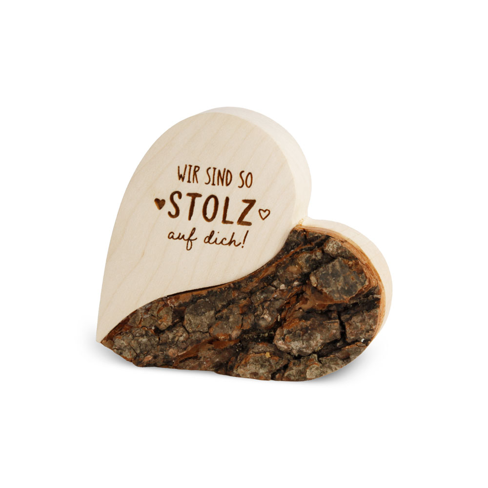 Rindenherz Yin-Yang Gr. 1: "Wir sind so stolz..."