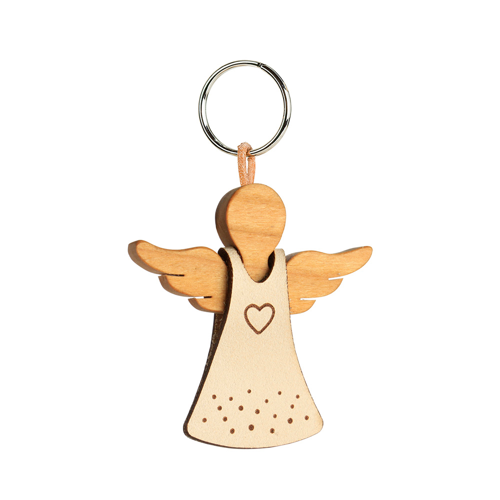 Schlüsselanhänger: Engel mit Lederkleid Typ 1