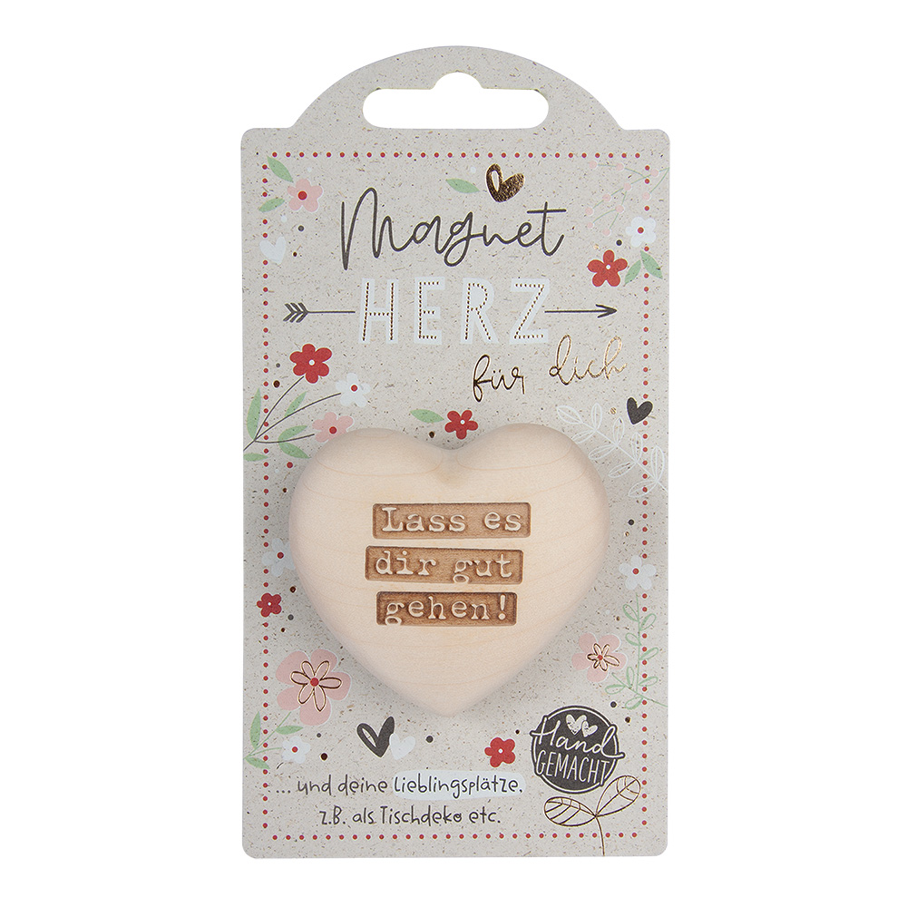 LovelyHearts - mit Magnet: "Lass es dir gut..."