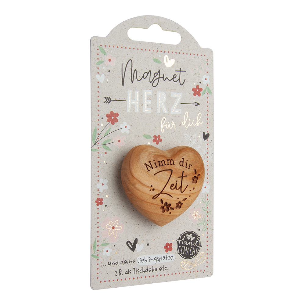 LovelyHearts - mit Magnet: "Nimm dir Zeit"