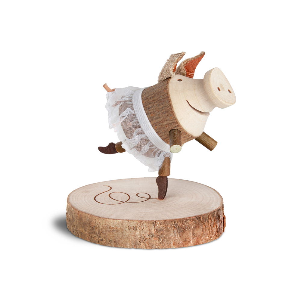 Glücksschweinchen Balletttänzerin: "Augen zu..."