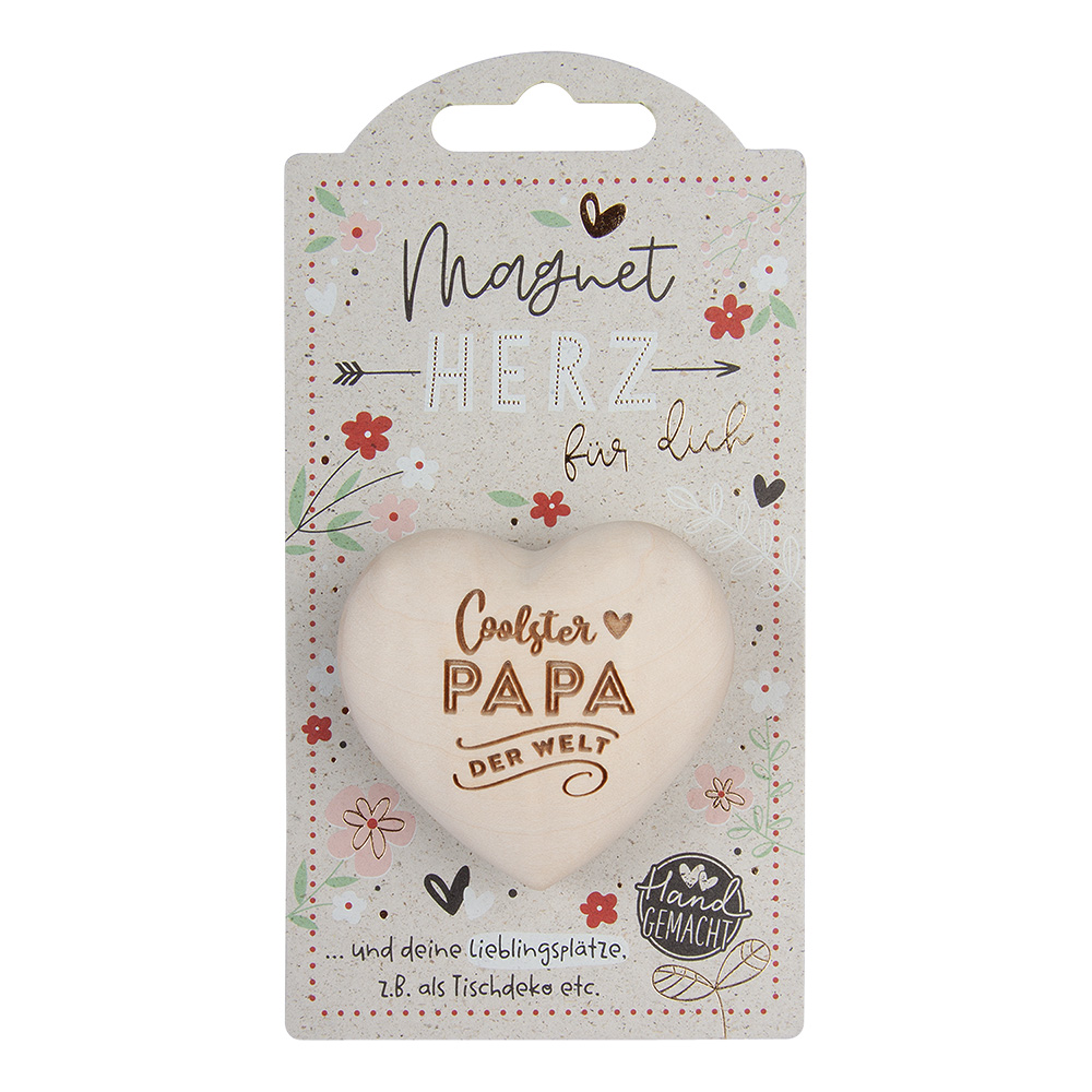 LovelyHearts - mit Magnet: "Coolster Papa der..."
