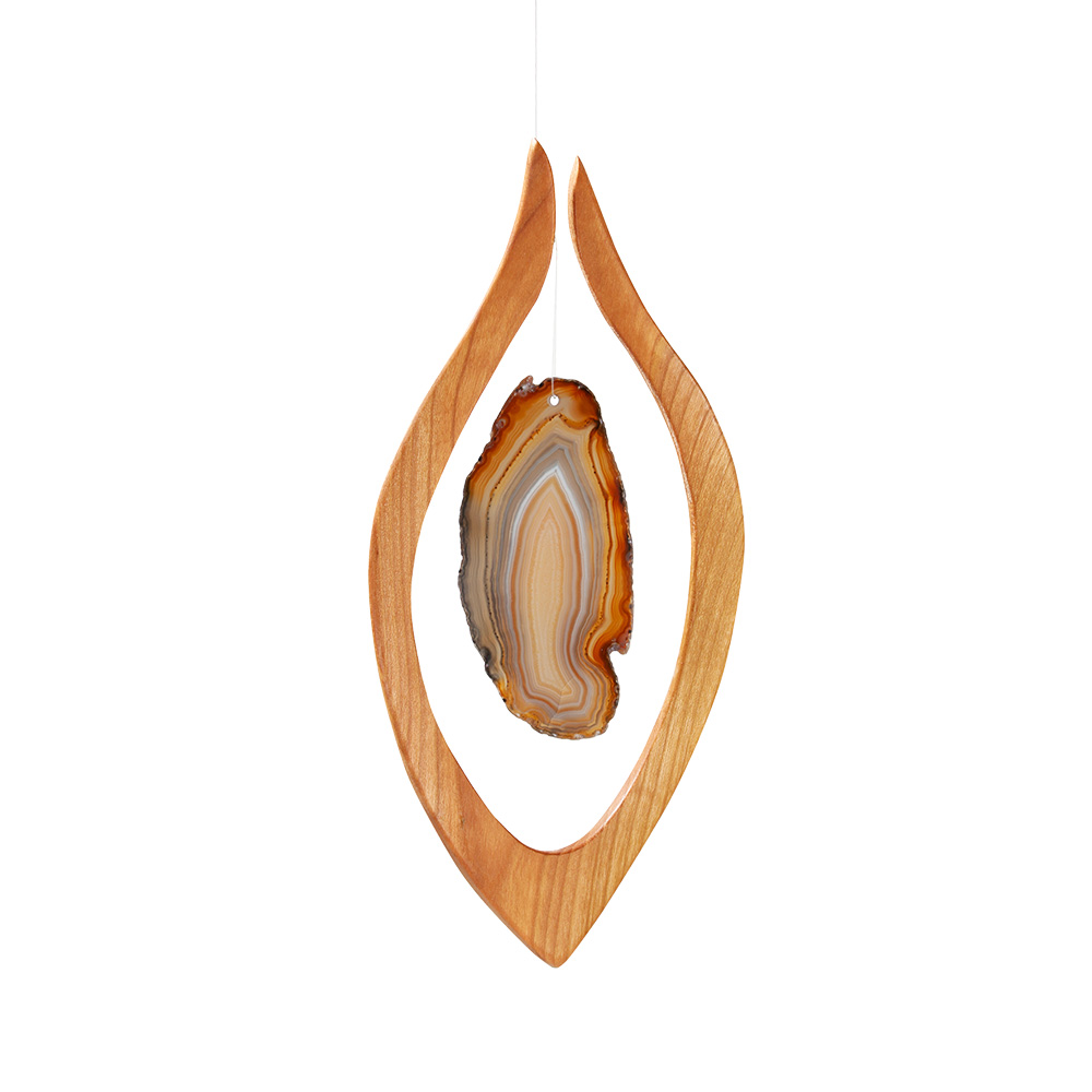 Flamme mit Achatscheibe