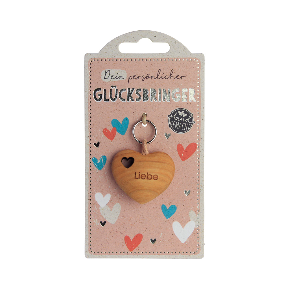 LuckyKeys: Herz flach mit Ausschnitt "Liebe"