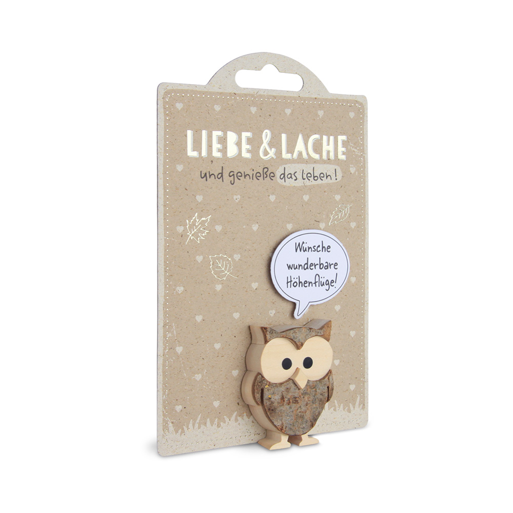 HappyAnimals - Liebe, Lache…, Eule: "Wünsche..."