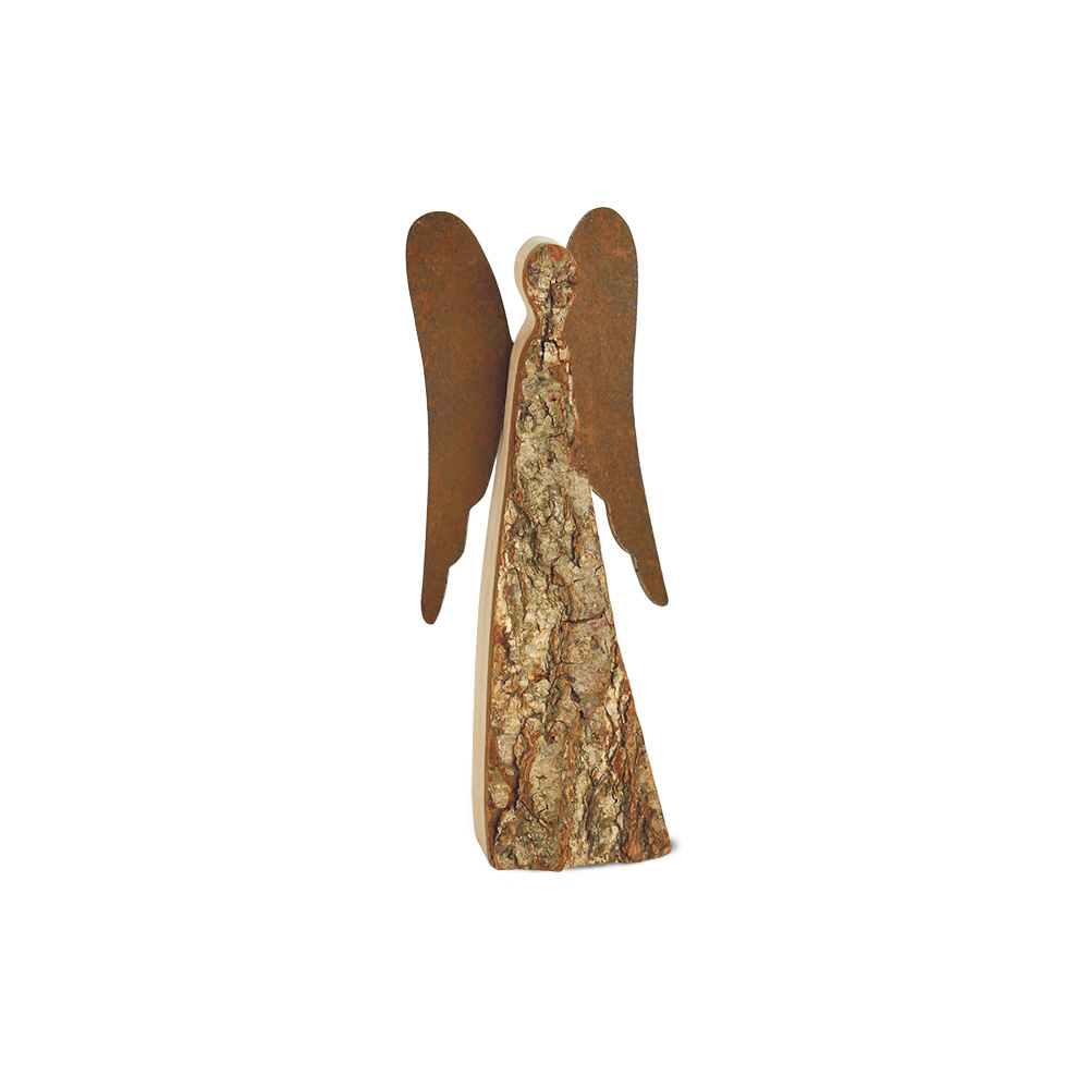 Rindenengel mit Edelrost-Flügeln: Francesco Gr. 4