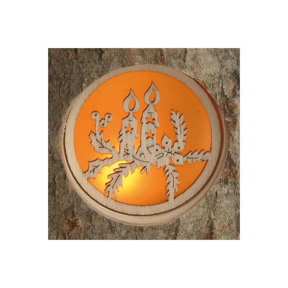 Stimmungsleuchter Gr. 1 mit 3 Weihnachtsmotiven