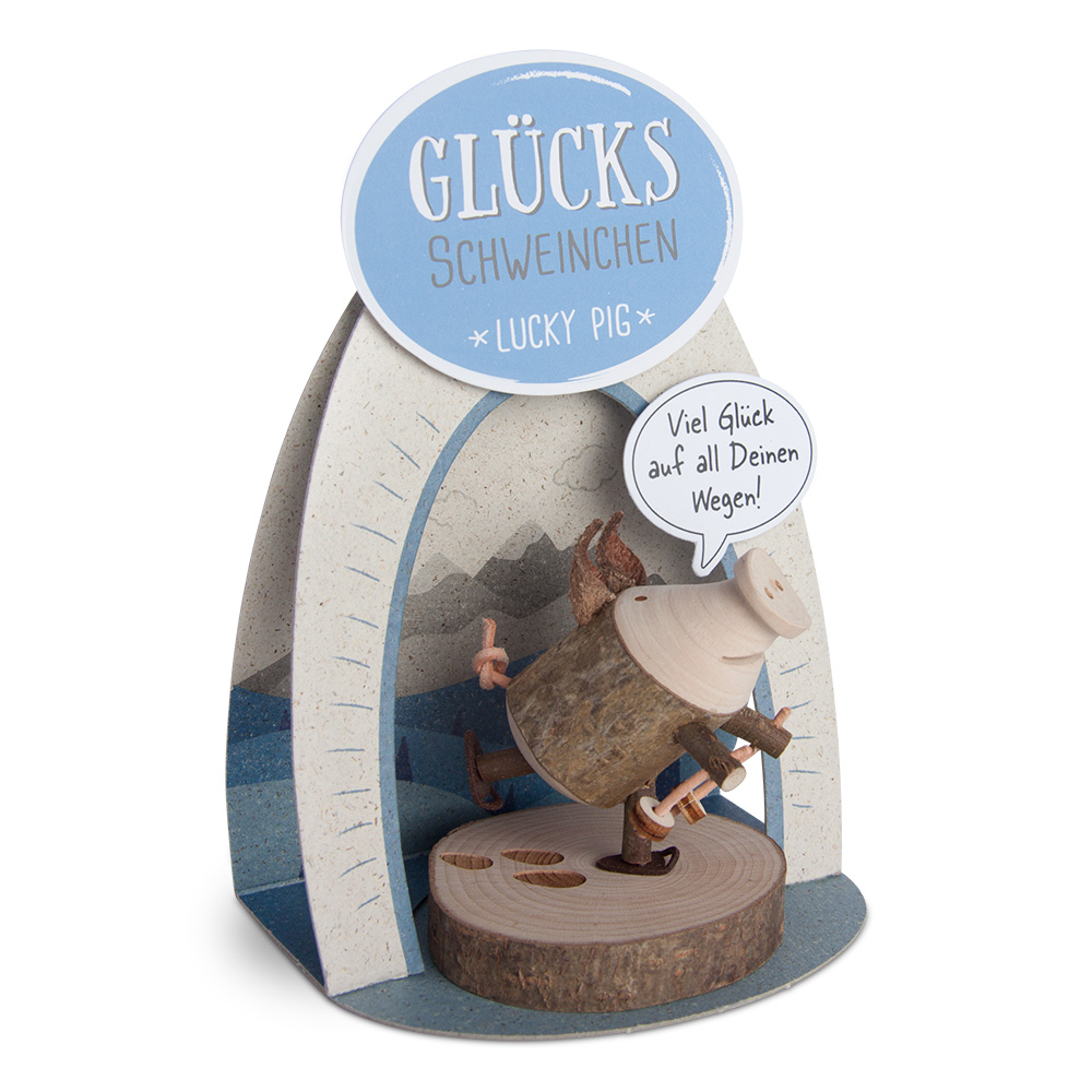 Glücksschweinchen Schneeschuhwanderer: "Viel..."