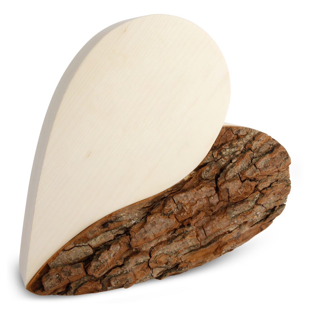 Rindenherz Yin-Yang Gr. 4 ohne Gravur