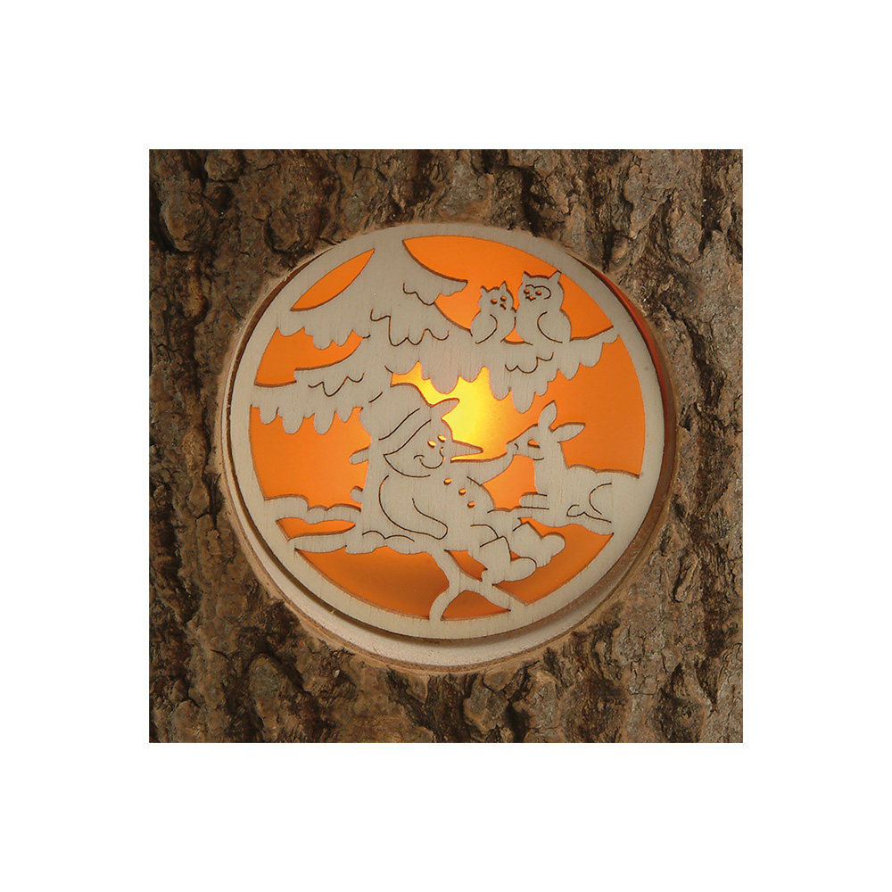 Stimmungsleuchter Gr. 2 mit 3 Weihnachtsmotiven