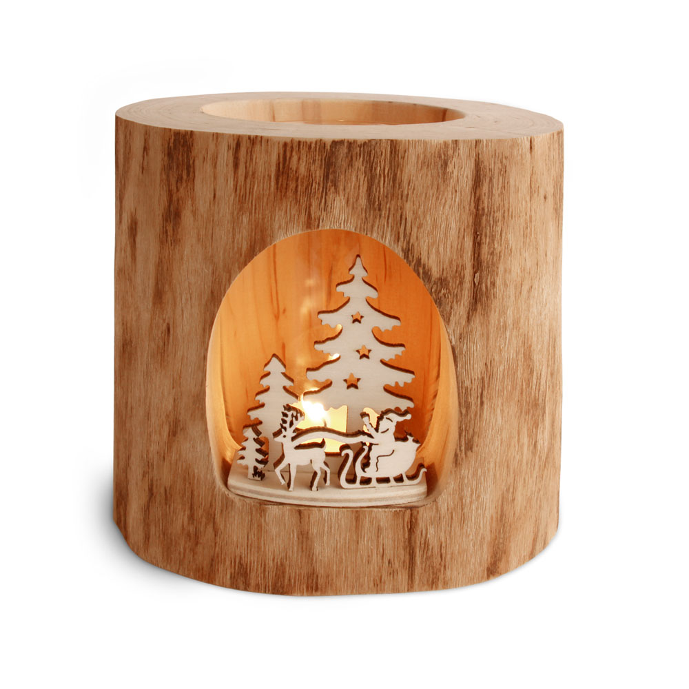 Stimmungsleuchter ohne Rinde, 3D: Weihnachtsmann..