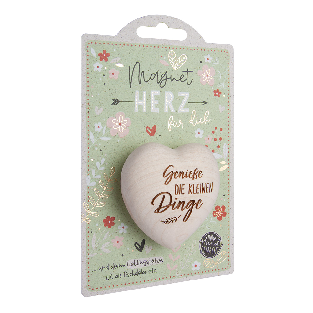 LovelyHearts - mit Magnet: "Genieße die..."