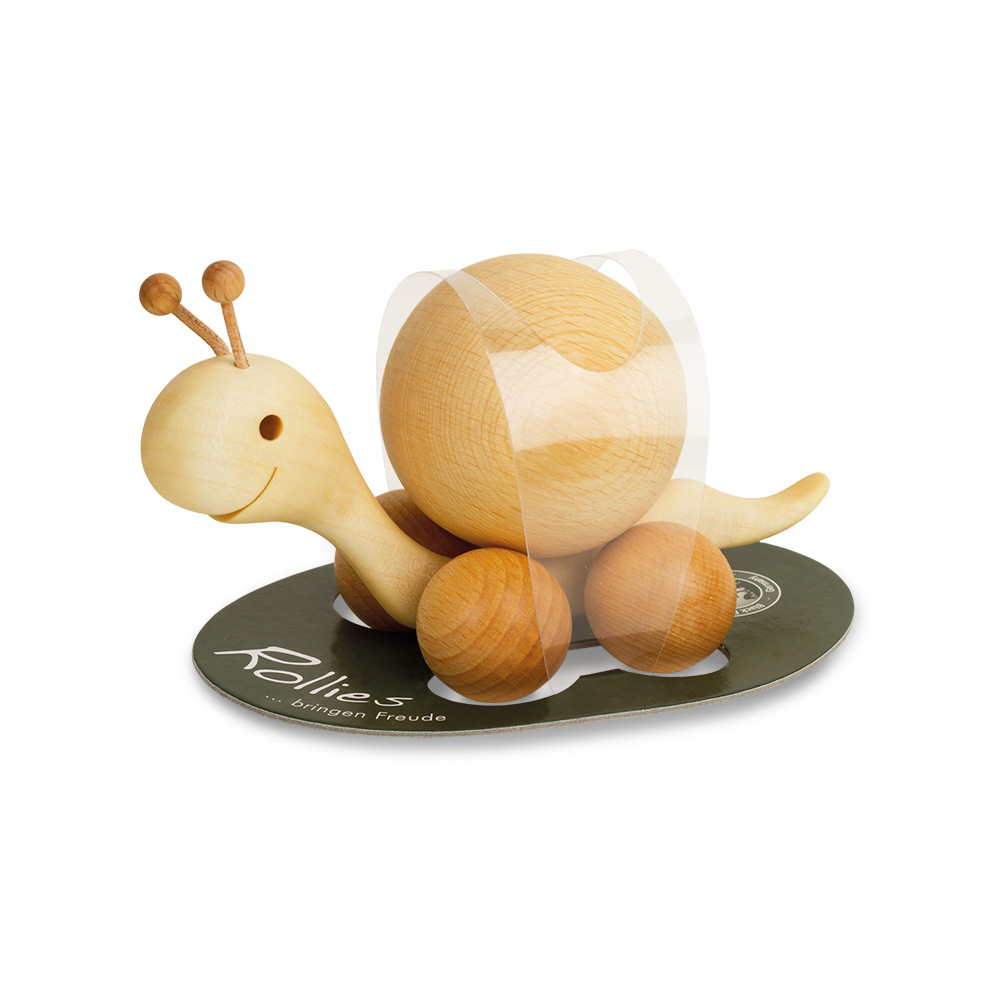 Rollie: Schnecke mit Buchenkugel 4 cm