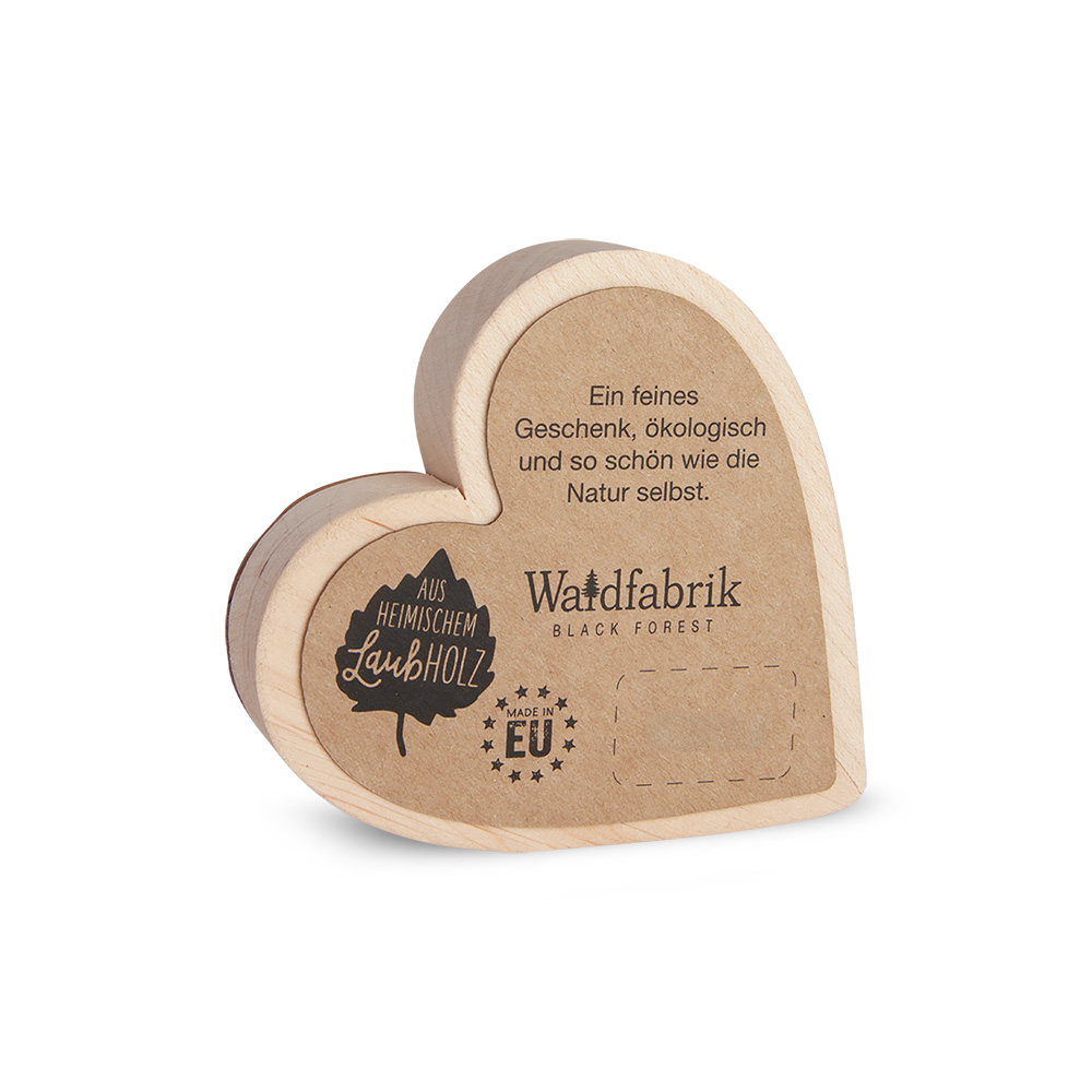 Rindenherz Yin-Yang Gr. 1: "Bee Happy"